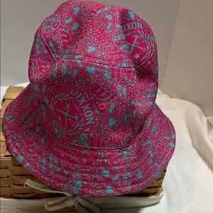 DIXXON Hot Pink and Teal Patterned Reversible Bucket Hat